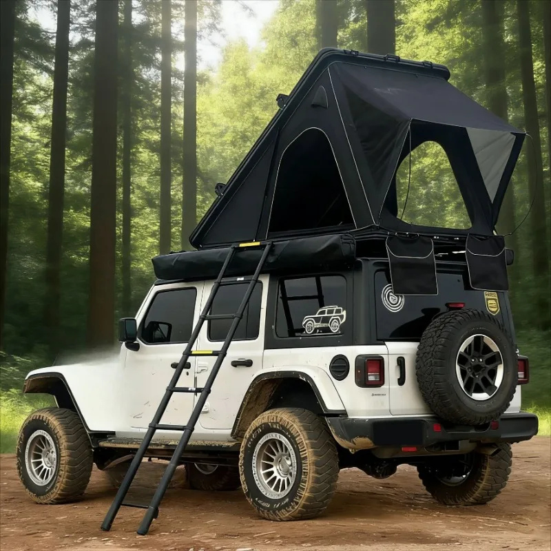 Triangular roof tent double outdoor camping hard shell car tent