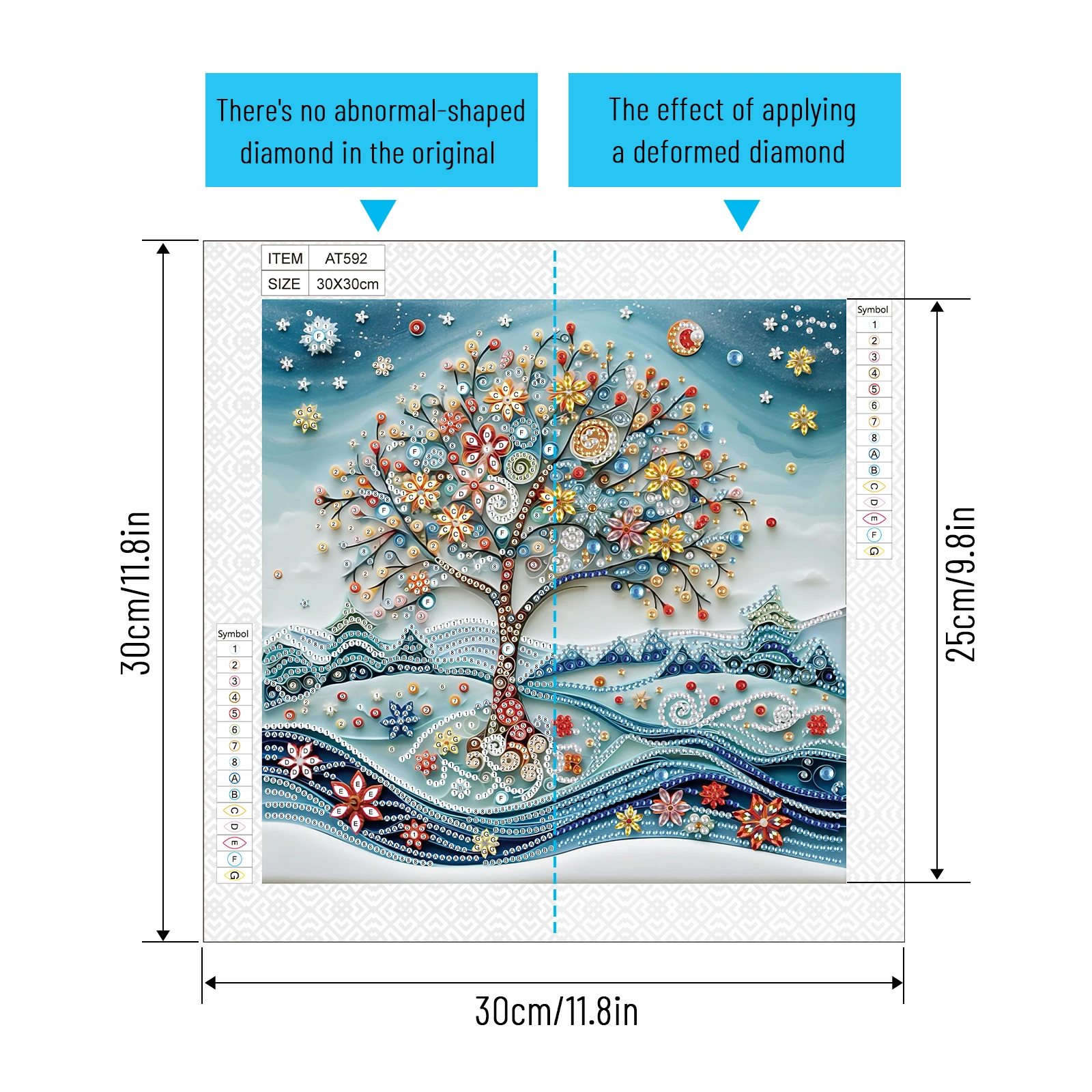 Diamond Painting Kits for Adults,Colorful Tree Special Shape Diamond for Beginner,Diamond Art Painting for Home Decoration Gift view 2