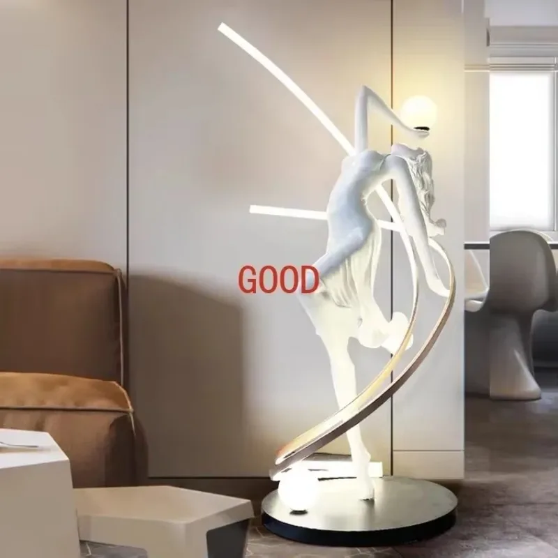 TAO Muse Sculpture Ornament Dancing Girl Floor Lamp Living Room Staircase
