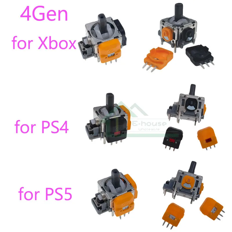 20pcs For PS3/PS4/PS5/XBOX Joysticks Hall effect rocker Latest: No Latency No Jitter No Drift Covered Circle 4Gen