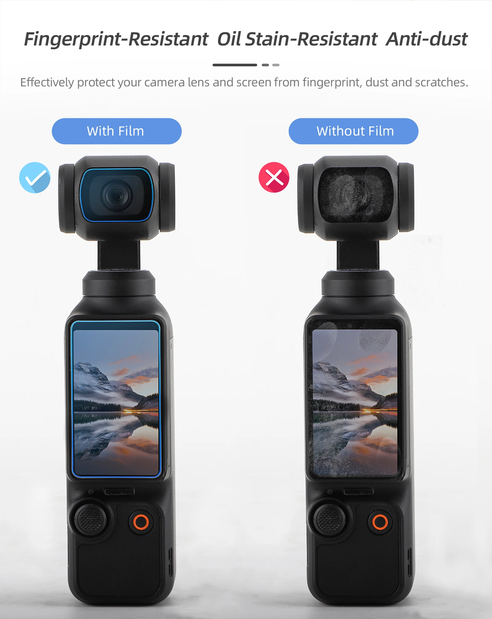 Schutzfolie für DJI Osmo Pocket 3, Glas-Displayschutzfolie, Härte, kratzfeste Bildschirmfolie, Osmo Pocket 3, Zubehör