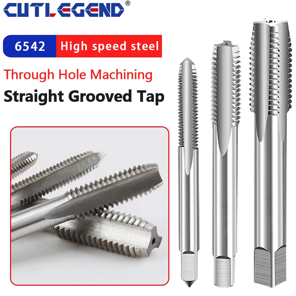 

HSS6542 Thread Tap Right Hand Straight Flute Tap M3 M4 M5 M6 M7 M8 M10 M12 M14 M16 Metric 10pcs Threading Tool Screw Tap Drill