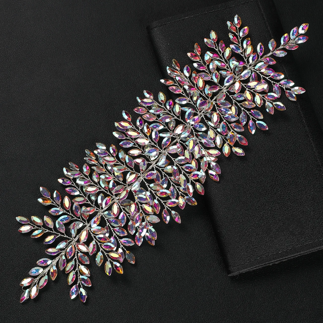 SLBRIDAL Handgefertigte Strass-Kristall-Haarkränze, Hochzeits-Kopfschmuck, Haaraccessoires, Stirnband für Bräute, Frauen und Mädchen – Detail 15