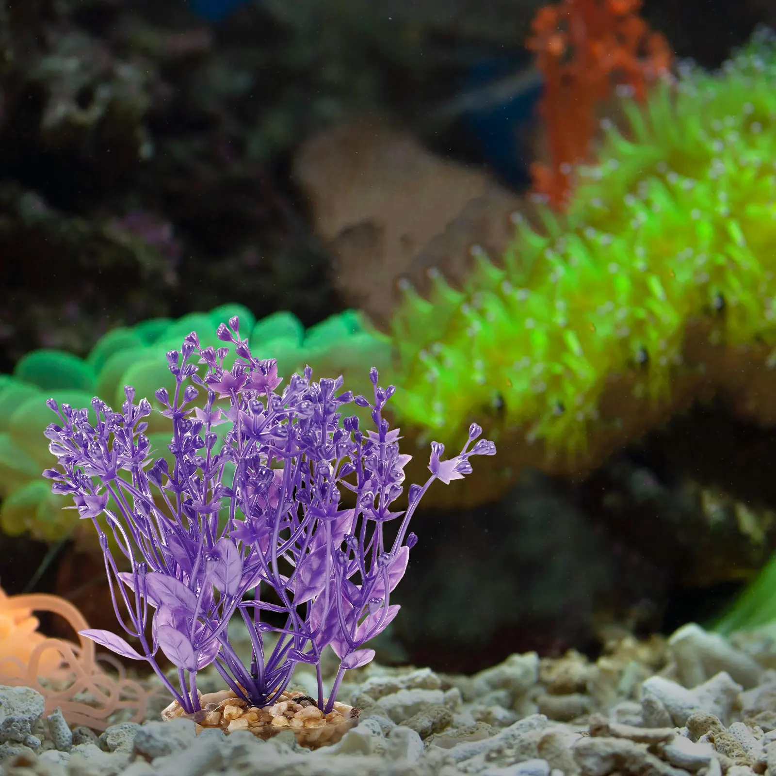 Non Planted Aquarium Fish - リアルな人工水生植物、水槽装飾、水槽造園、偽水草、安全、無毒、再利用可能、魚用