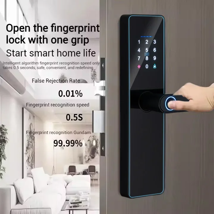 Smartier مقبض ذكي الإلكترونية البيومترية الأمن بصمة بدون مفتاح TT قفل تويا قفل الباب الرقمي الذكي #3