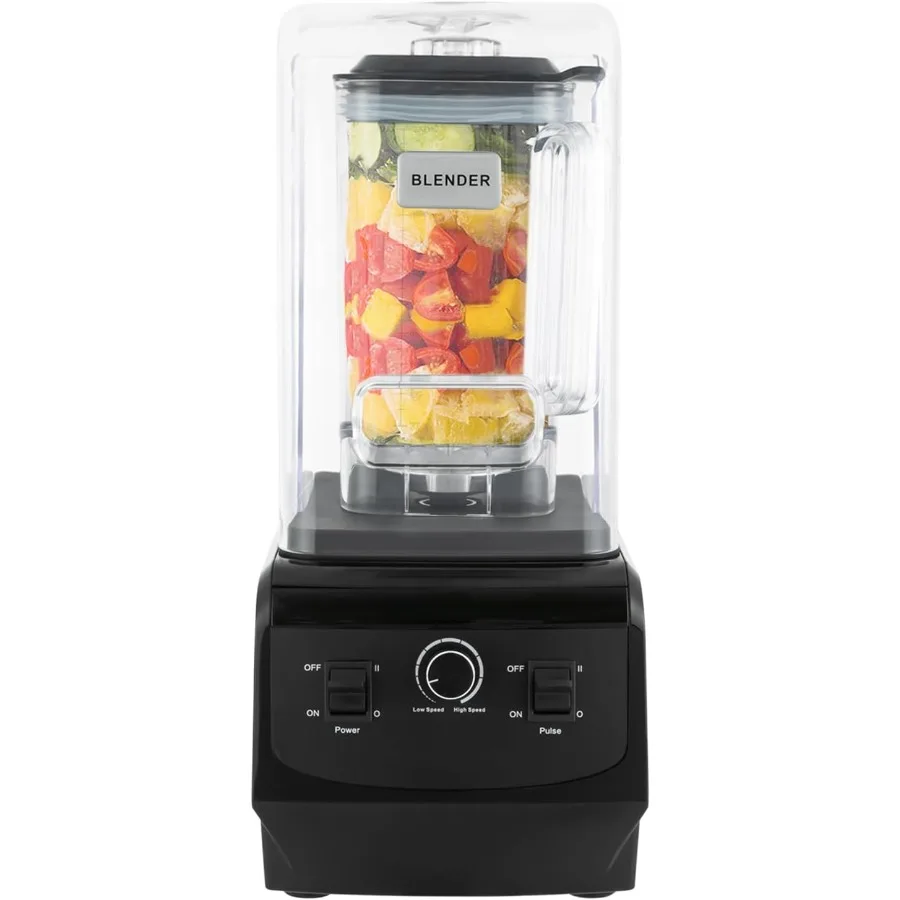 خلاط عازل للصوت هادئ 110 فولت 2200 وات 2.2 لتر صانع عصير فواكه من الدرجة التجارية مع حاوية صوت محمية لفعال #3