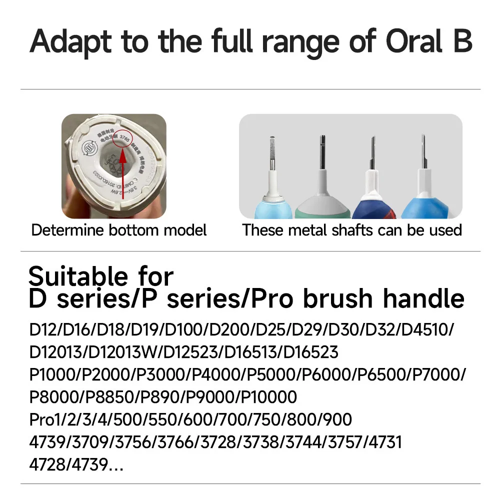 Cabezal de cepillo de dientes eléctrico Compatible con Braunoral B, cabezales de repuesto, D12, D16, 3757, 3709 Pro, P1000200030004000SB417A