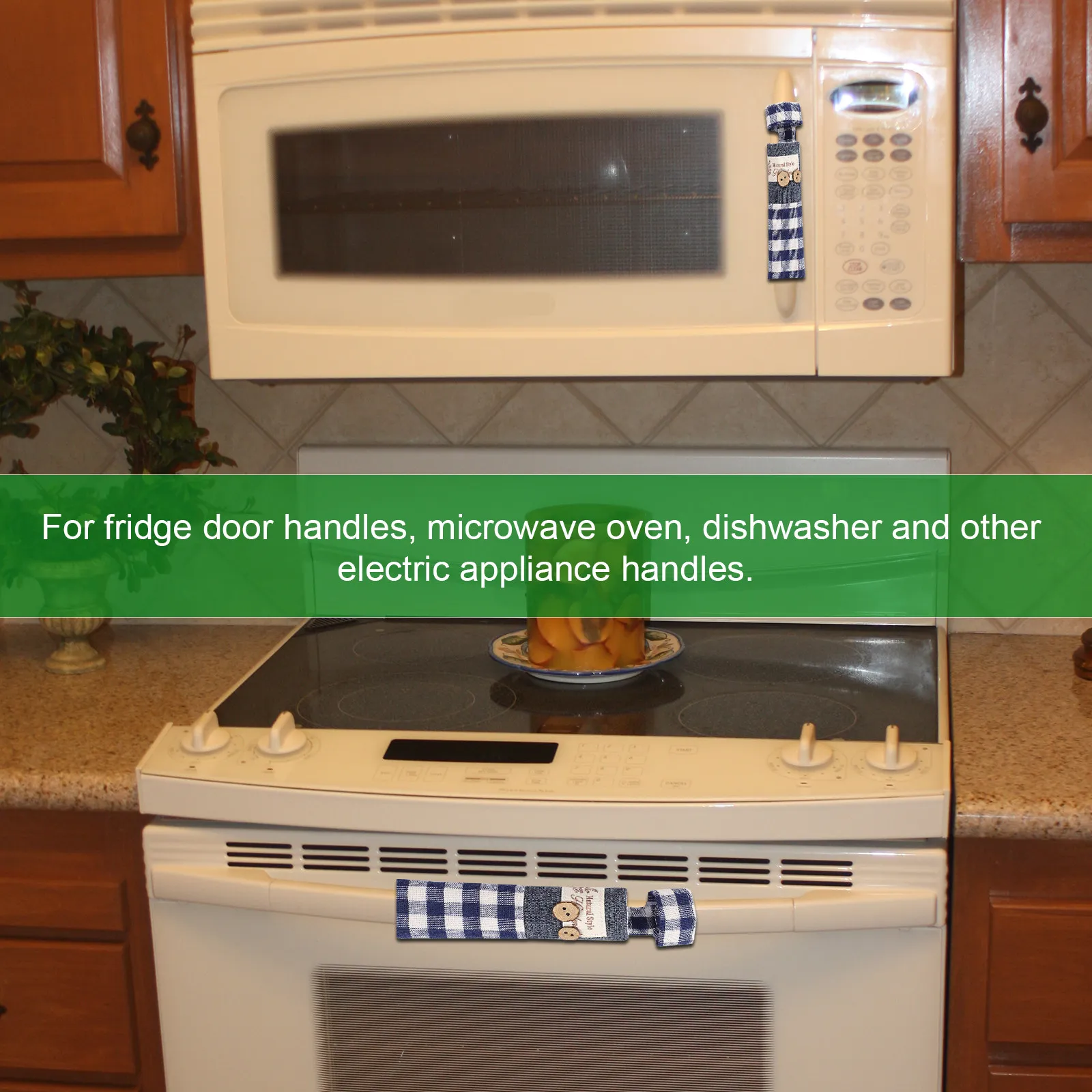 

2Pcs Handle Protector Covers for Refrigerator Door Microwave Dishwasher Static Free Comfortable Cold Proof Kitchen Appliance