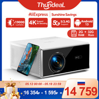 ThundeaL TDA7W Full HD 1080P Projector 2G 32G Android 13 WiFi 6 for 2K 4K Video Home Theater Cinema Beam Projector PK DLP Beamer