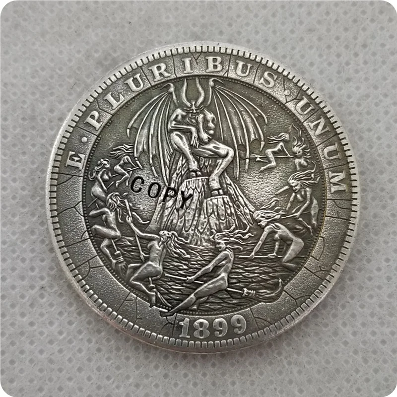 عملات تذكارية ، نوع # 23_ هوبو عملة نيكل ، 1899-p ، دولار مورغان ، عملات طبق الأصل