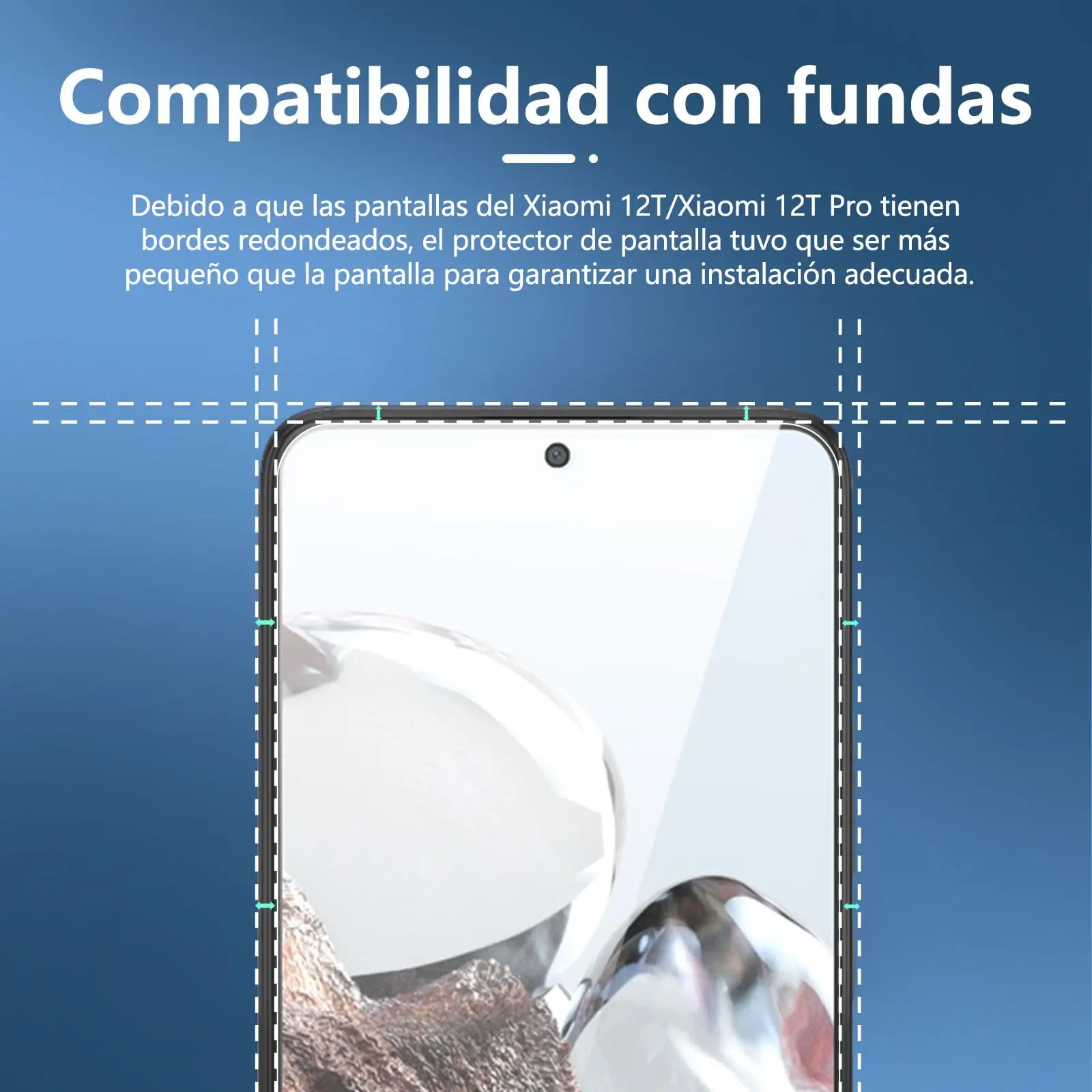 Für XIAOMI 12T Pro 6,67 Zoll Displayschutzfolie aus gehärtetem Glas, Kristallglimmer, 9H HD, klare, transparente Hülle, freundlich, kratzfest – Detail 5
