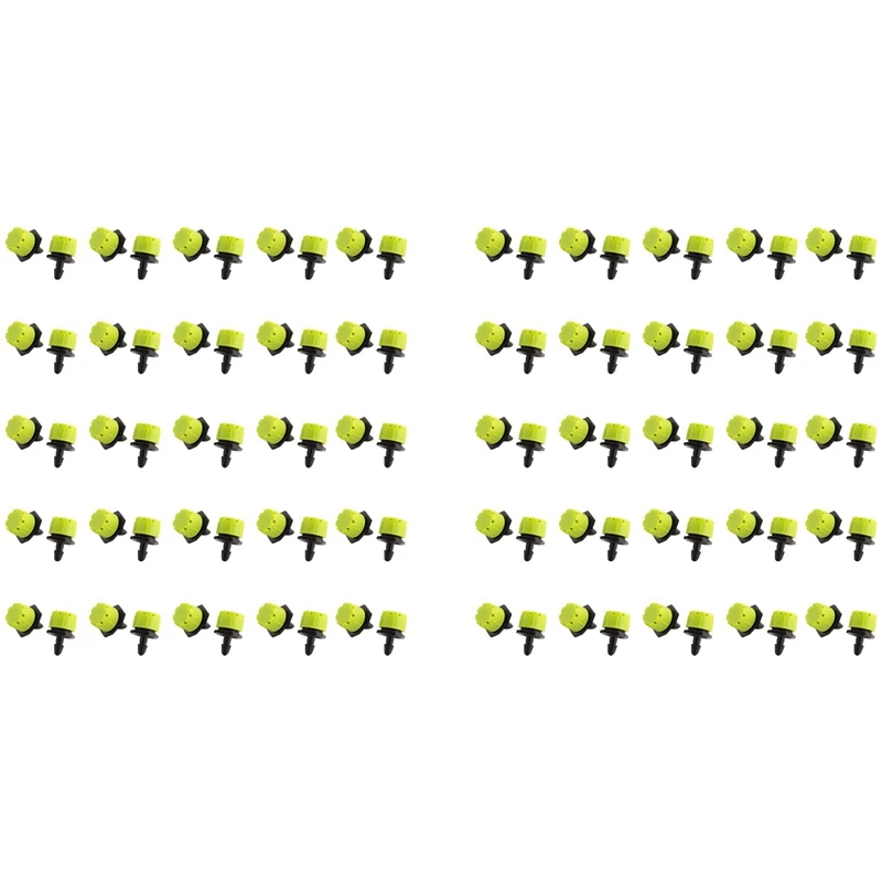 500Pcs 1/4Inch Adjustable Micro-Type Drip Irrigation System Watering Sprinklers Anti-Clogging Emitter Garden Supplies