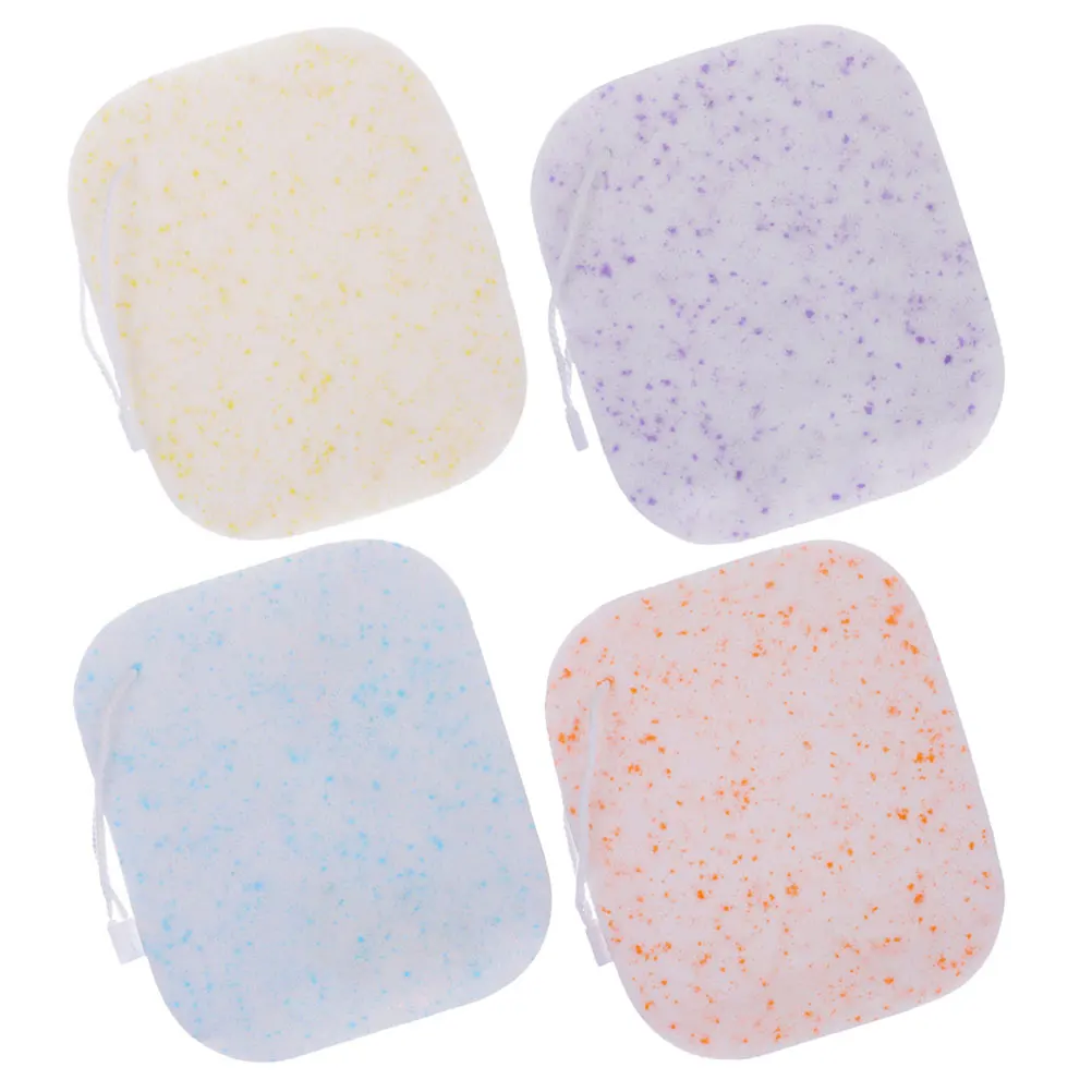 4pcs Face Washing Sponges Portable Facial Sponge For Sensitive Skin Cleansing Makeup Removal Reusable Travel Face Scrubber