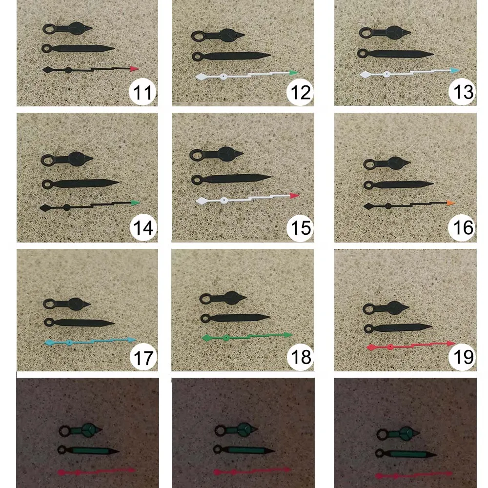 Weak Green Luminous Watch Hands for NH35 NH36 4R 7S Movement Modified 3Pin Hand Watch Pointers Accessories