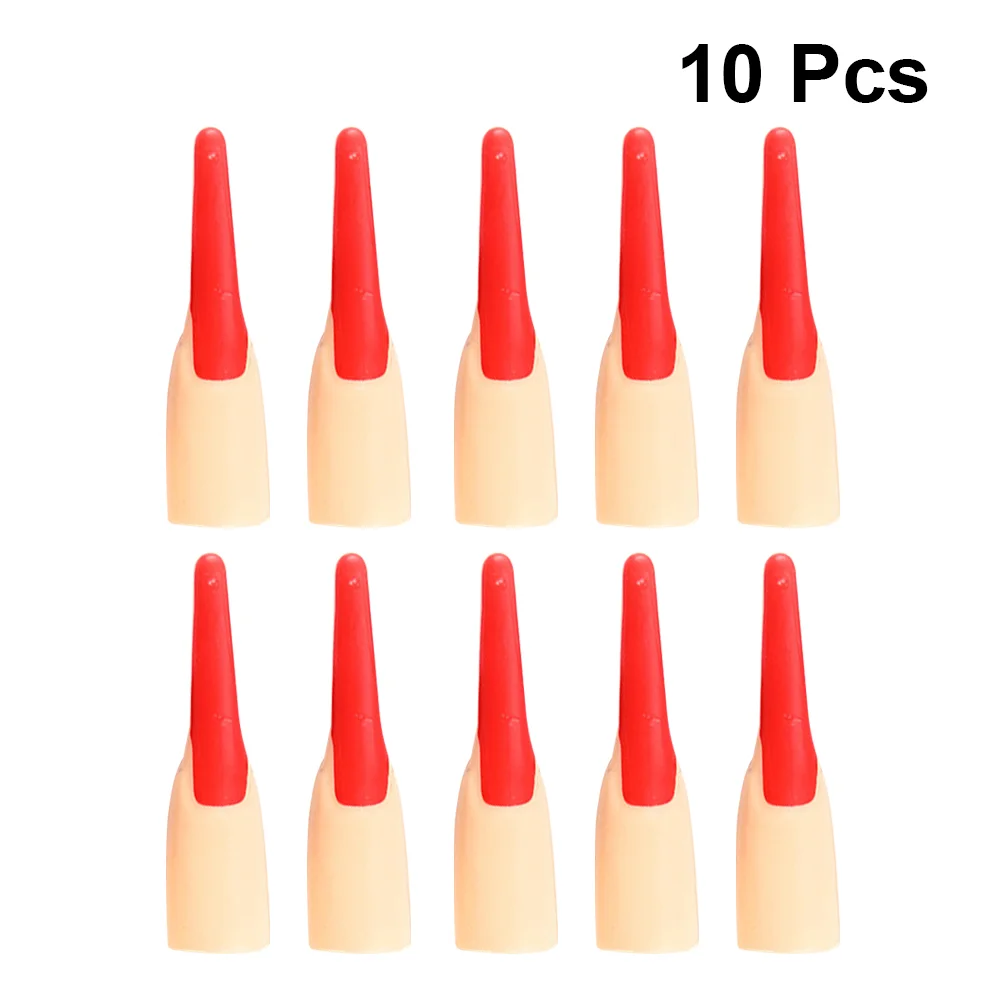 10pcs Artificial Witch Zombie Finger Cover Halloween Scary Decoration Party Props Randon Color Halloween Finger Cover