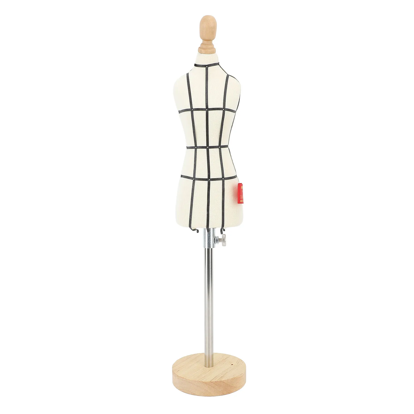 

Miniature Dress Form With Stand Wood Base Sewing Mannequin Body Clothing Display Model For Dressmaking And Teaching