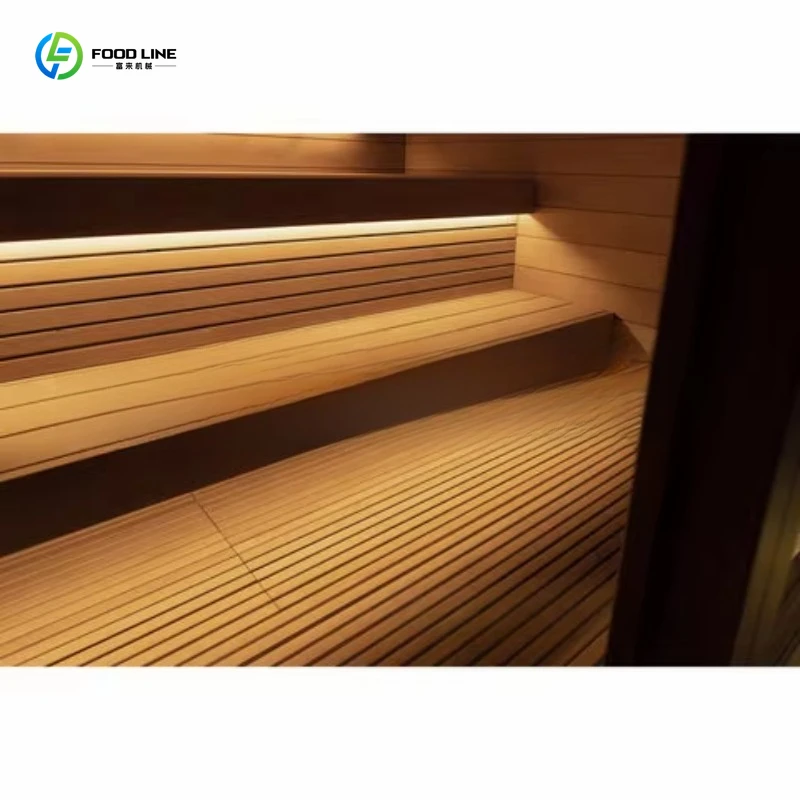 Customized Sleek Forest Sauna Cabin Large Panoramic Windows Serene Waterfront Spa