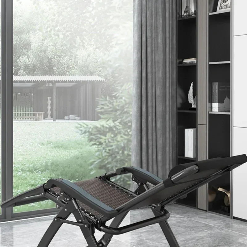 Rattan Relax Chaise Lounge pieghevole ufficio casa Relax Chaise Lounge pigro balcone Sillon reclinabili mobili da terrazza QF50TY