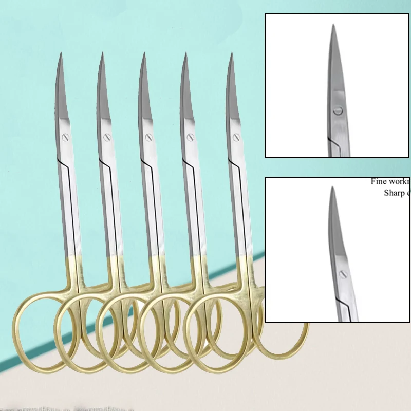 

Стоматологические хирургические ножницы из нержавеющей стали с прямым/изогнутым наконечником для стоматологической клиники, хирургические инструменты