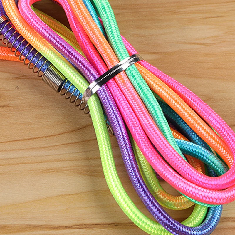 Outdoor leisure fitness non-slip wear-resistant anti-tangle two-color counting handle rainbow jump rope