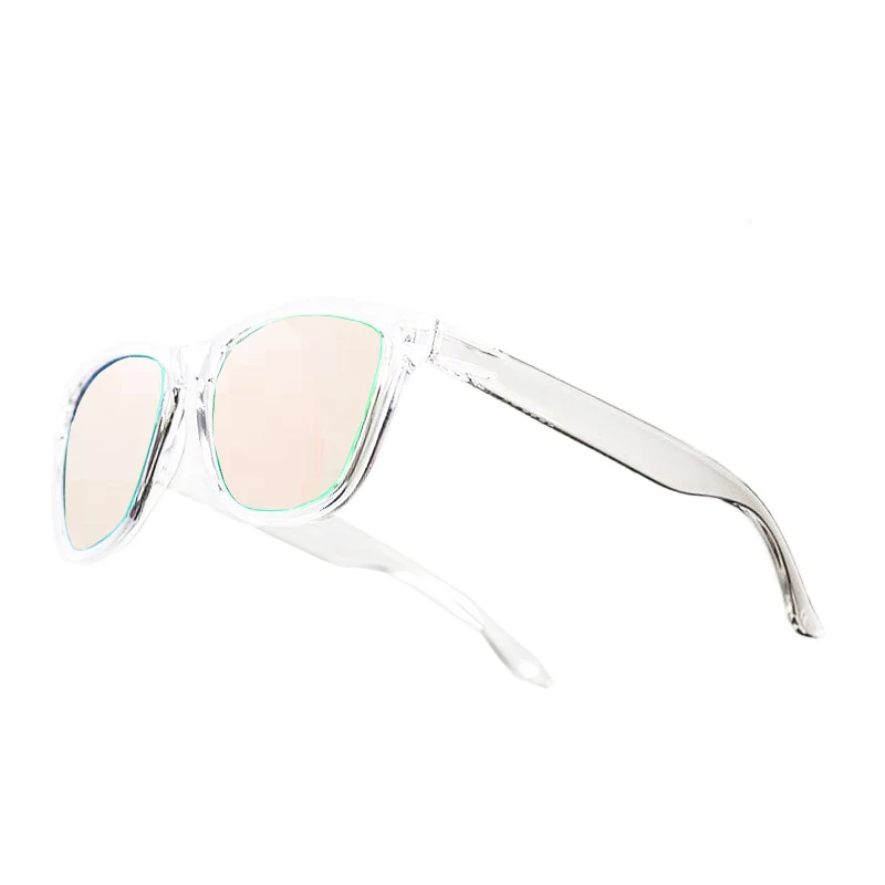 Dokly Lens Rose Gold Sunglasses Clear Frame Women Reflective Coating Square Sun Glasses Women Eyewear