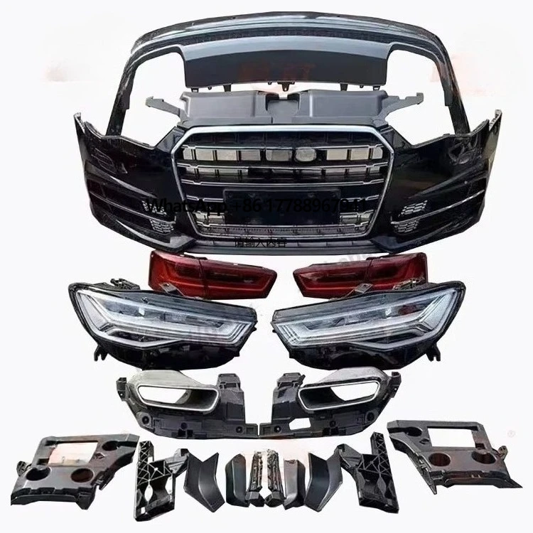 

For A6L C7 12-15 Upgrade C7PA 18 Sport A6 Front and Rear Bumpers Surround the Old Revamped New Kit