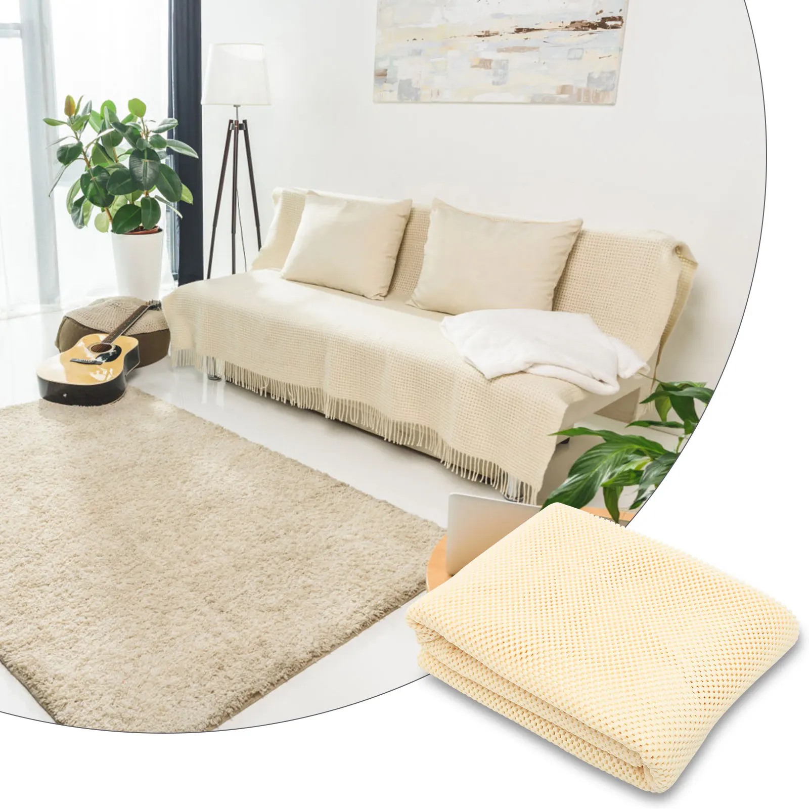 

Anti Slip Soft Pad PVC Non Skid Gripper Sofa Cushion Thickened Mat Multipurpose Furniture Home Office Bath Mat