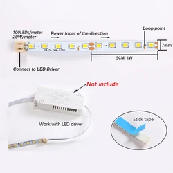 3 meters 2835 LED ribbbon 5B10C 100D 7mm LED strip white and warm color light tape be used in panel light chandeliers etc.