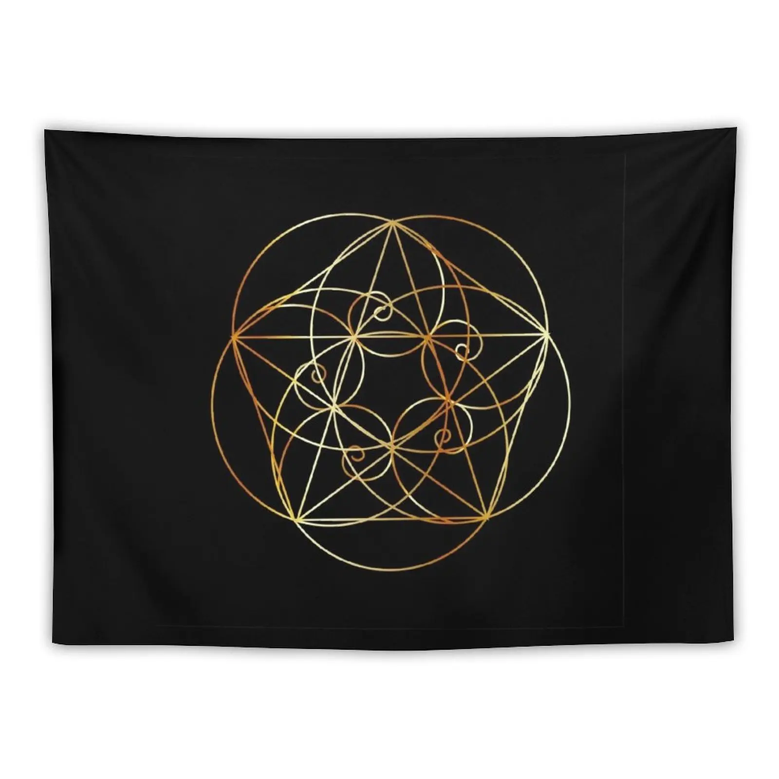 New Fibonacci Spiral- The sacred geometry Tapestry Aesthetic Tapestry Wall Decor