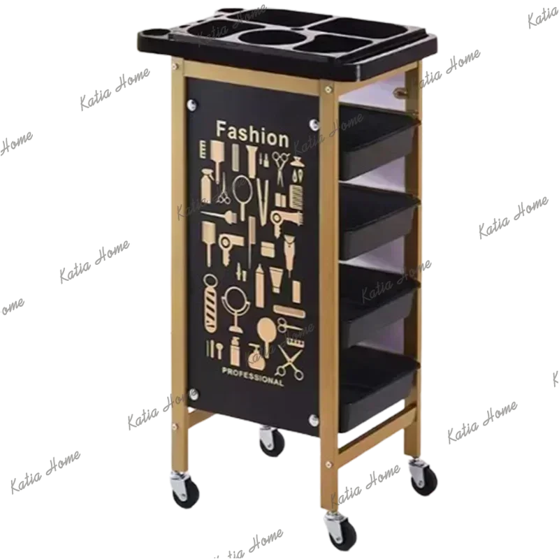 PG French Style Modern Simplicity Trolley Originality Barber Shop Multifunctional Trolley Storable Furniture Skjuta En Vagn HBSC