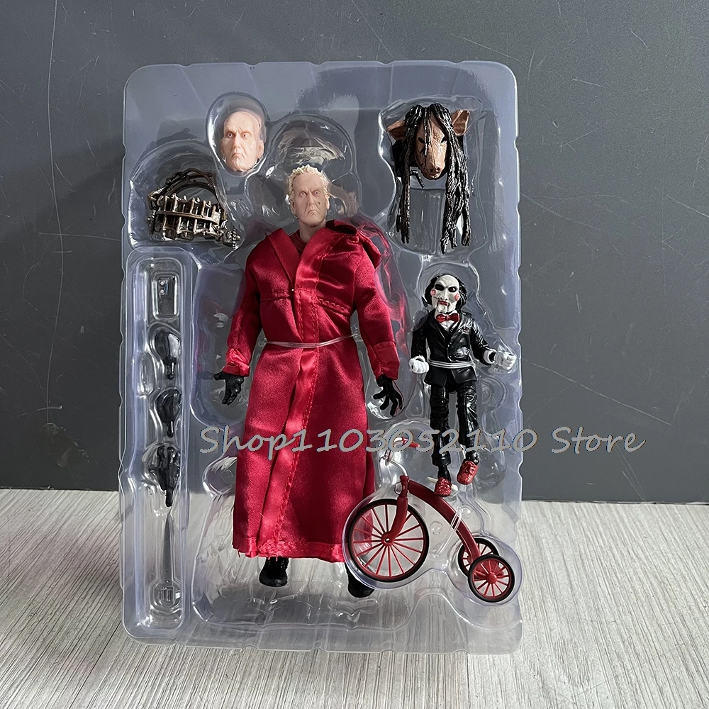 NECA scie Puzzle Robe rouge figurine Anime Robe noire GK Statue Manga Figure de luxe Halloween cadeaux d'anniversaire jouets modèle poupée