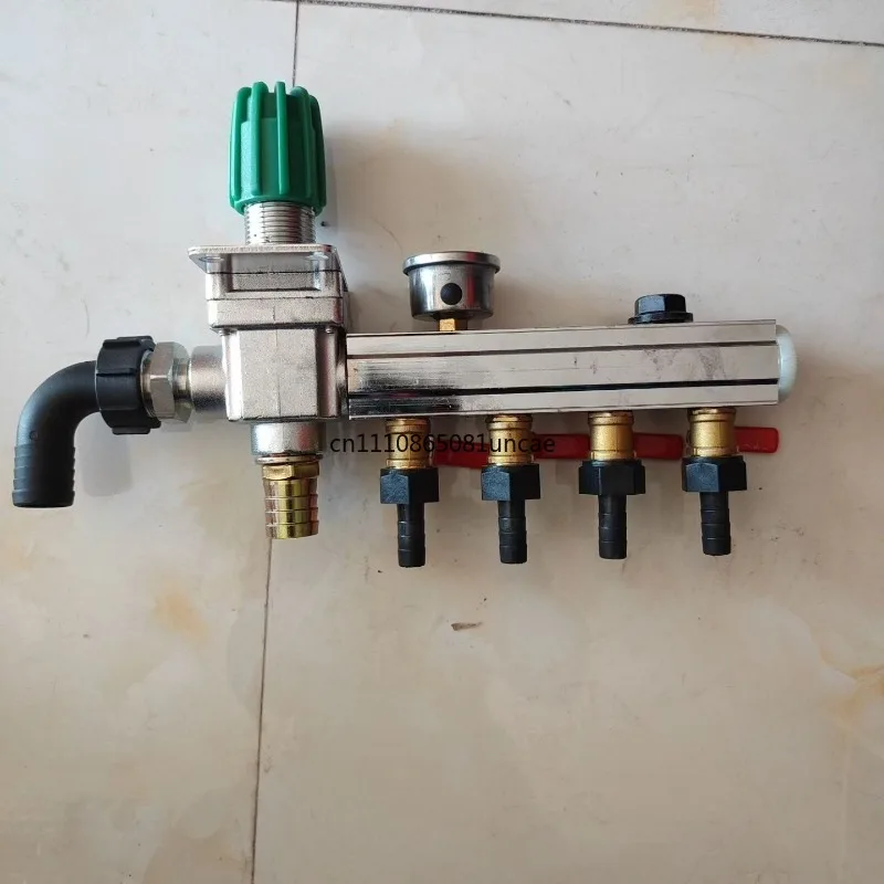 For Alloy Aluminum 4 Way Water Distributor High Pressure Regulating Control Valve Agricultural Sprayer Pipeline Fitting
