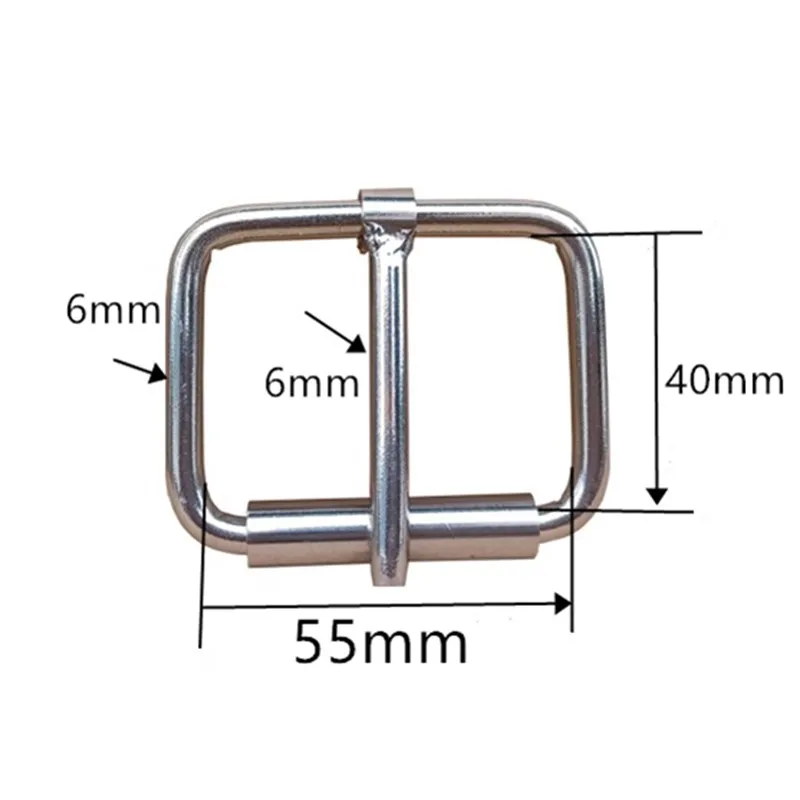 역도 벨트 버클 가방 스트랩 버클 가죽 벨트, 스테인레스 스틸 핀 허리띠 버클, 54mm