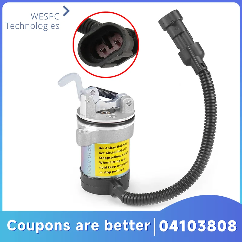 

04103808 04103812 12V Fuel Shut Off Solenoid For Deutz F3L F3M F4L F4M 1011 2011 Stop Solenoid 6889272 240-22121