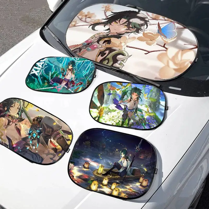 

Genshin Impact Xiao Sunscreen Curtain Foldable Heat Insulation Window Privacy Shield For Kid Baby Children