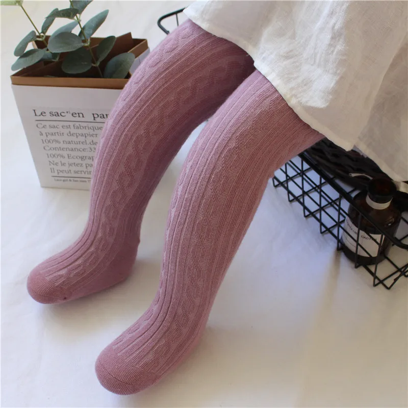 0-8 Years Cute Baby Girls Mesh Cable Knit Tights Spring Autumn Winter Cotton Stocking Breathable Pantyhose For Toddler Girls