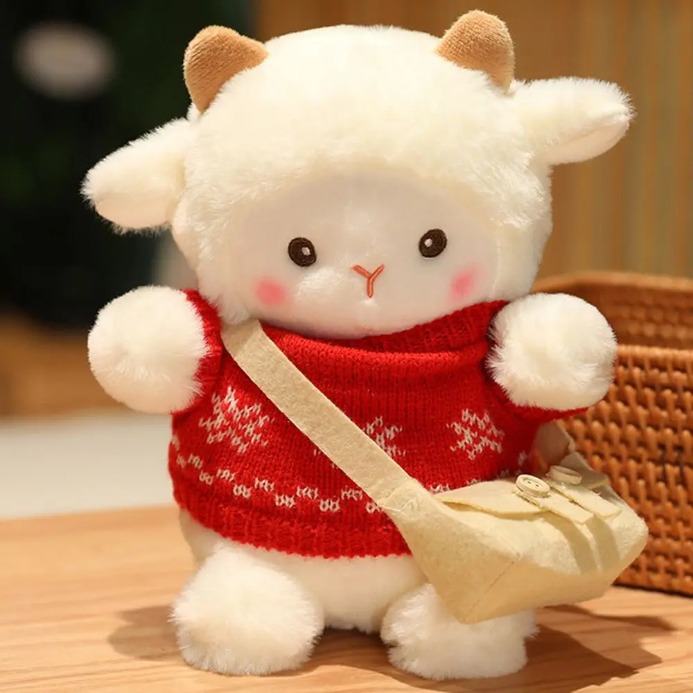 

Dolls Cartoon Doll Plushie Dolls Wears Clothes Sheep Sheep Plush Doll Sheep Stuffed Toy Little Sheep Plush Toy Stuffed Animals