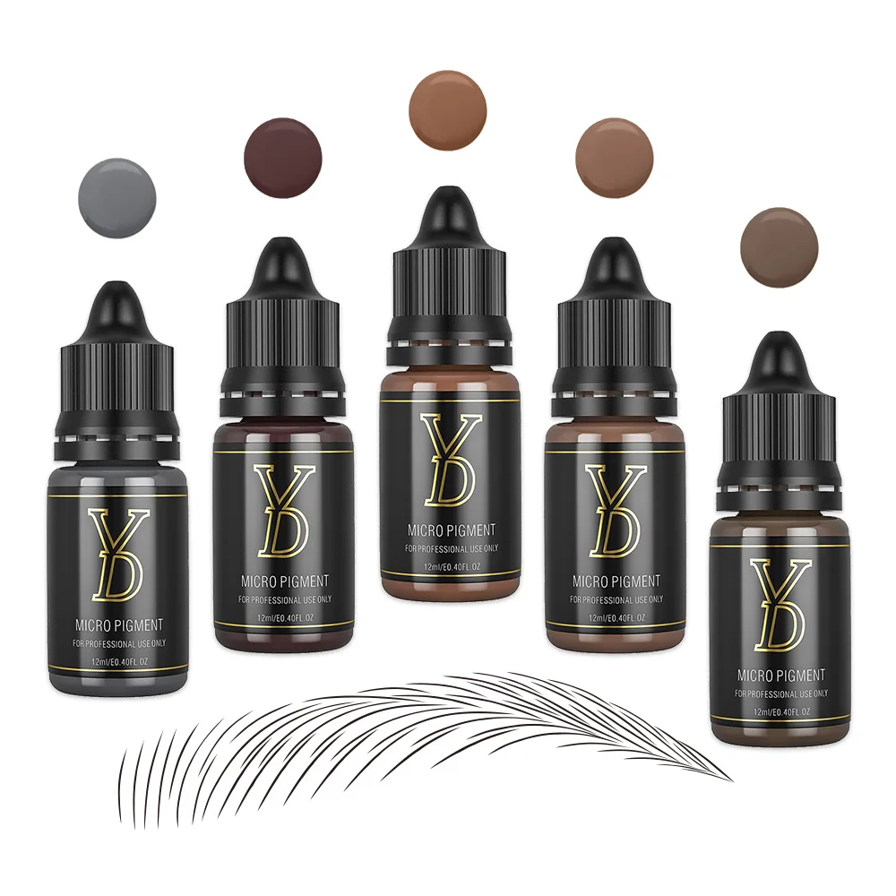 

YD PMU Liquid Pigments 12ML Tattoo Ink Microblading Paint Pigment Professional Eyebrows Tint Makeup Beauty Tattoo Semi Permanent