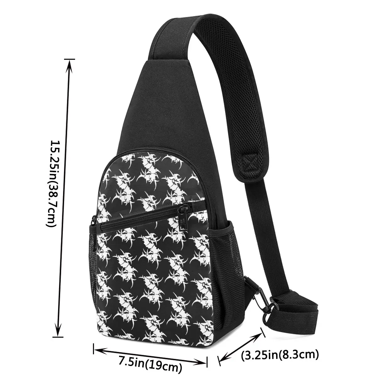 Sepultura Slayer Death Metal Chest Bag Men Sling Crossbody Backpack Chest Bag Traveling Hiking Daypack Shoulder Bag
