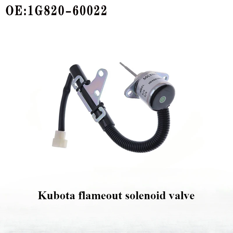 1G820-60022 flameout solenoid valve for Kubota D782 U15-3S tractor excavator accessories