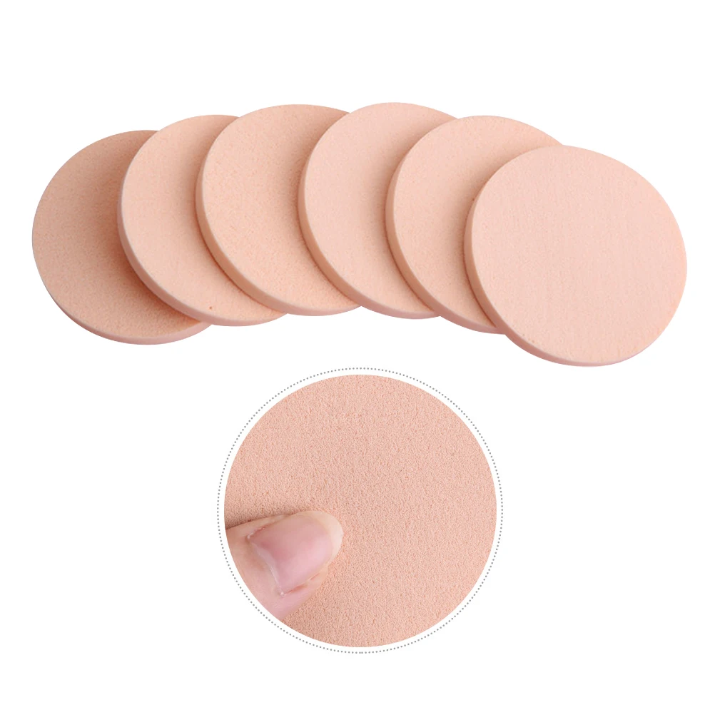 

24 Pcs Makeup Sponge Powder Puff Soft Pink Round Tools Set for Face Even Application Elasticity Wet Dry Use Facial Accessories