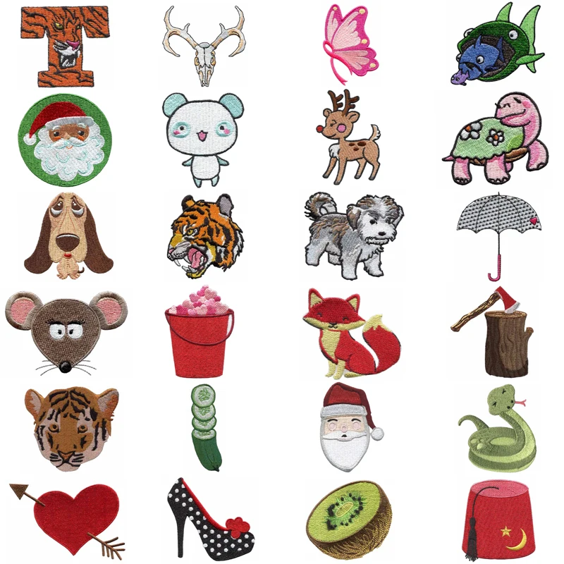 Multi-use Iron-on Embroidered Patches in Stock for Decoration Various Designs And Sizes Available