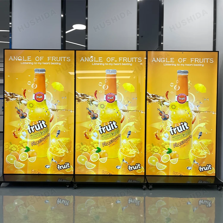 Shop Video Player Window Advertising Screen Floor Standing Totem External Video Vertical Digital Display Stand for Advertising