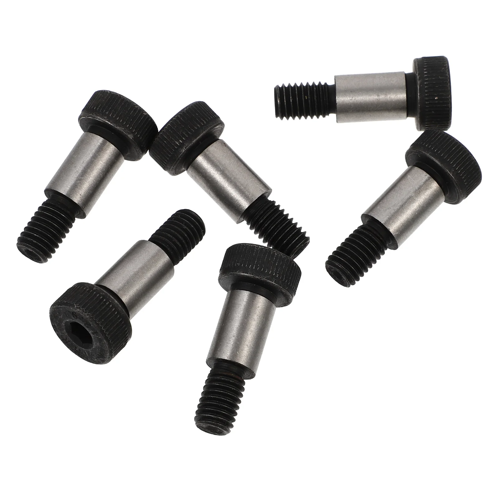 1Set Hex Shoulder Screws Standard Round Shape Durable Carbon Steel Rustproof Practical Shoulder Bolts for Repair