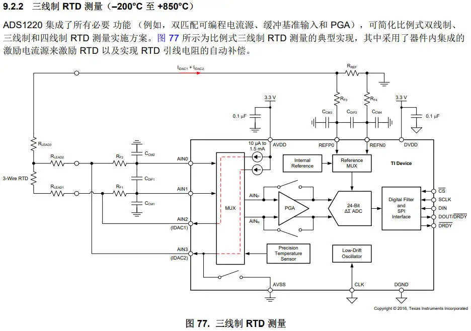 Thermocouple, PT100, PT1000 Temperature Measurement, 2-wire, 3-wire, 4-wire Sensor Measurement