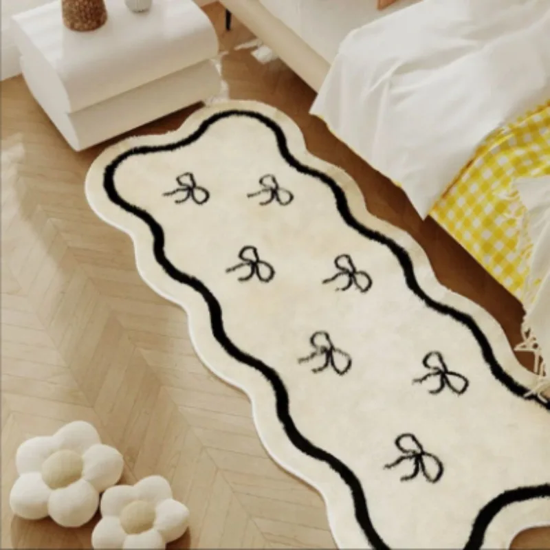 Imitation cashmere bedroom bedside blanket non-slip household floor mat bay window blanket thickened anti-drop floor mat