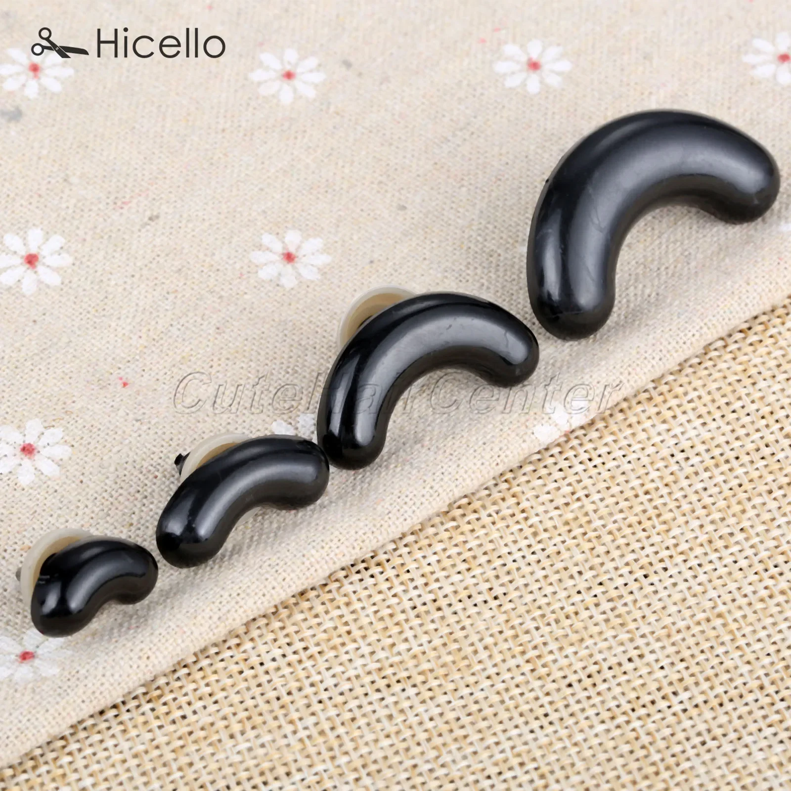 50/20sets Safety Doll Bent Nose+washers buckle mouth Plastic Black Puppet Dolls Handmade Craft Teddy Bear Plush Animal Scrapbook