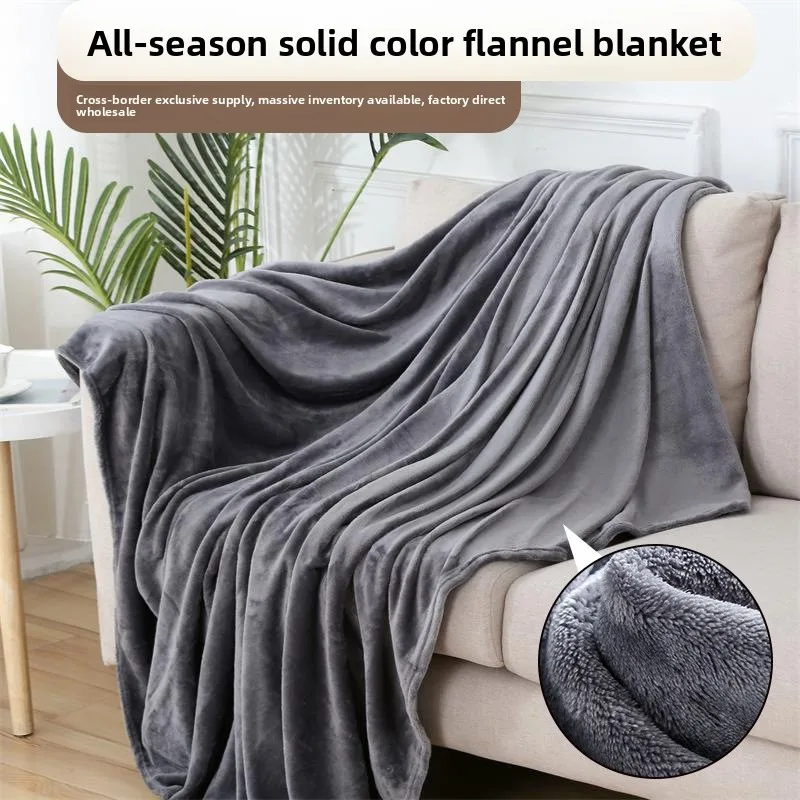 

Versatile All-Season Flannel Throw Blanket, Super Soft Plush Fleece for Sofa Bed Office