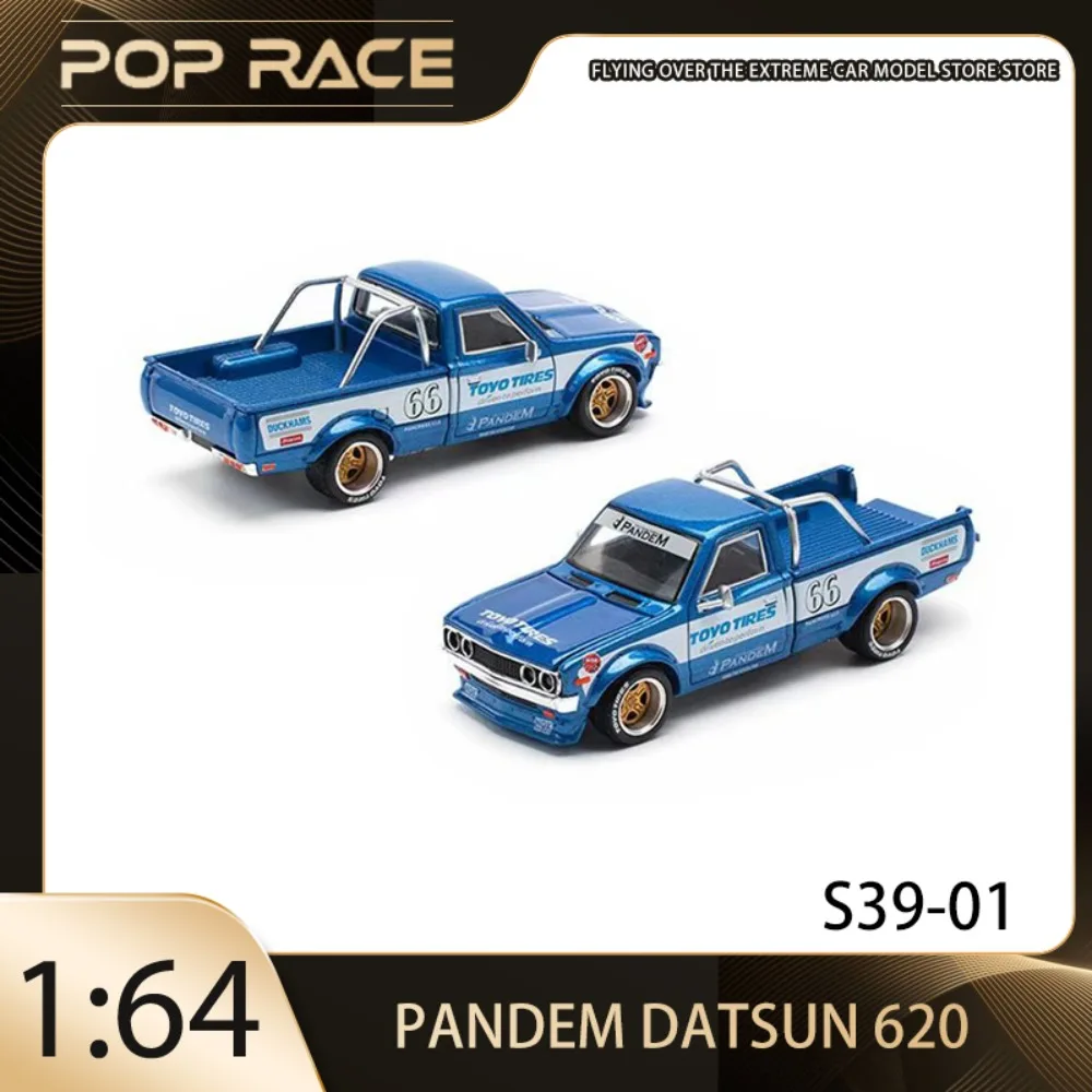 

POP RACE 1:64 PANDEM Dutsun 620 S39-01 Alloy Premium Diecast Vehicle Model Toys Collectible, Ship Now