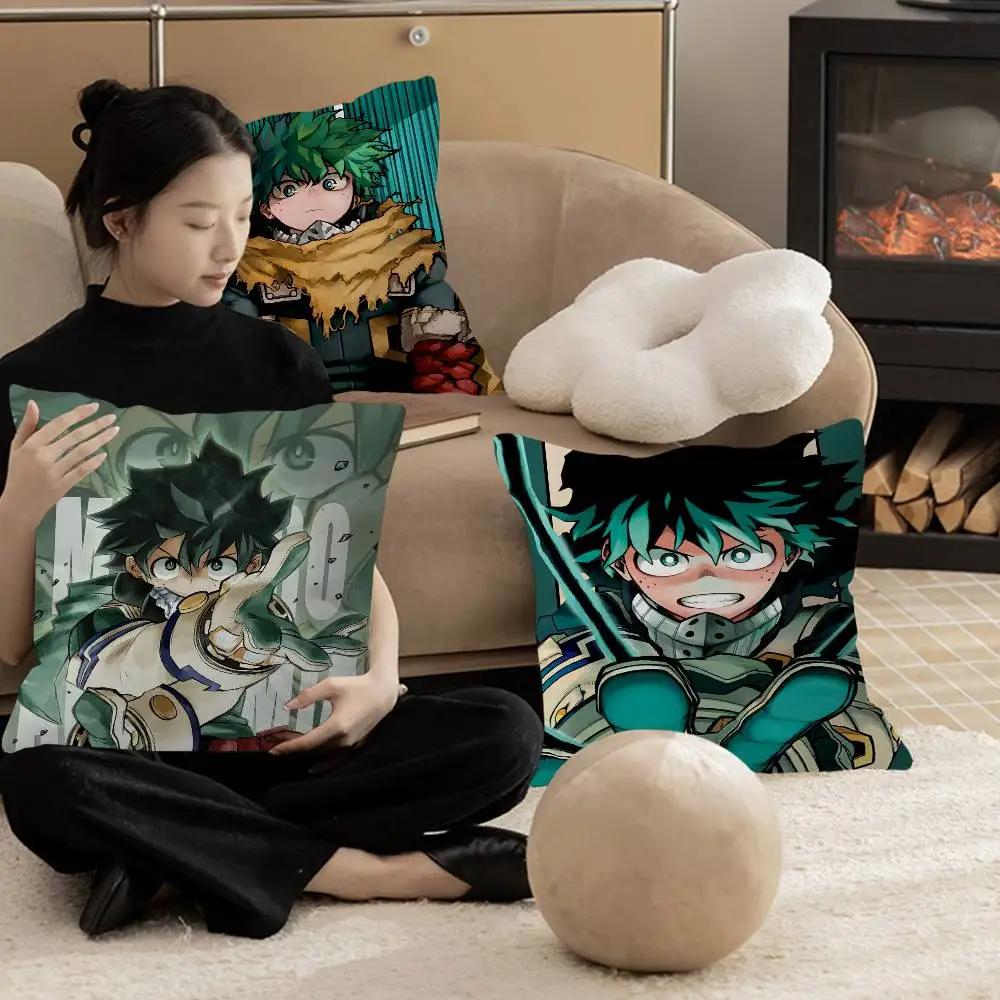 My Hero A-Academia Deku Cushion Cover Pillow Cover Decor Pillowcase Printed Cushion Case for Couch